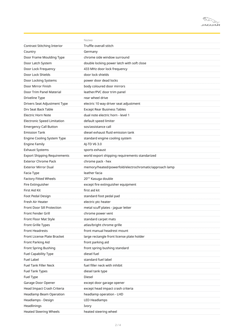 Przebieg po VIN Jaguar 5