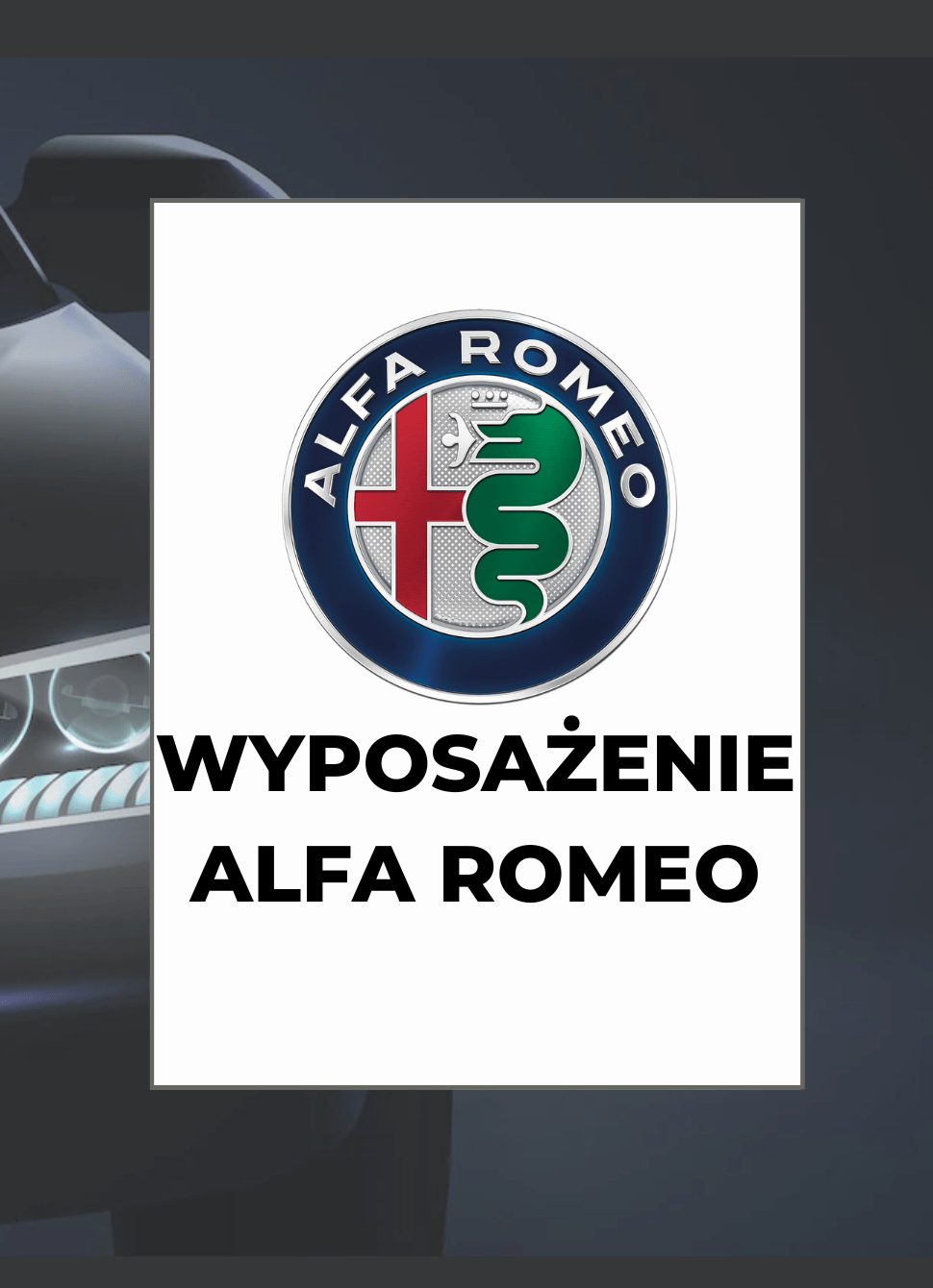 Raport wyposażenia Alfa Romeo po numerze VIN – fabryczny kod silnika 1.2 Turbo i data produkcji