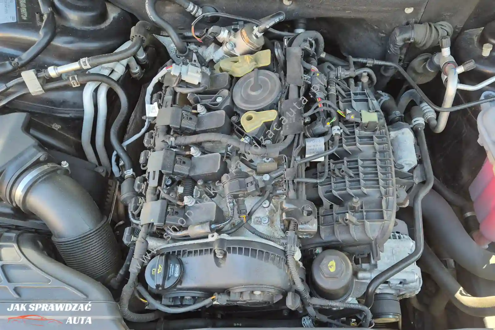 Komora silnika Audi A4 B8 z jednostką 2.0 TFSI CNCD trzeciej generacji EA888