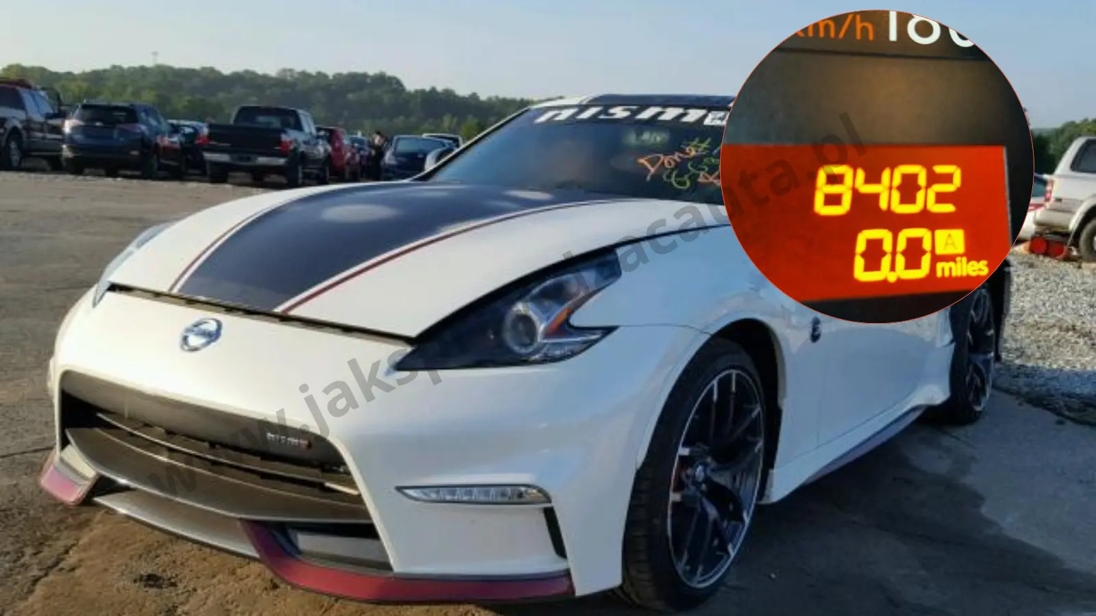 Nissan 370Z Nismo na aukcji w USA – wskazanie licznika 8402 mil